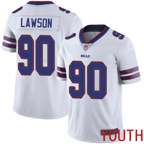 Youth Buffalo Bills #90 Shaq Lawson White Vapor Untouchable Limited Player NFL Jersey